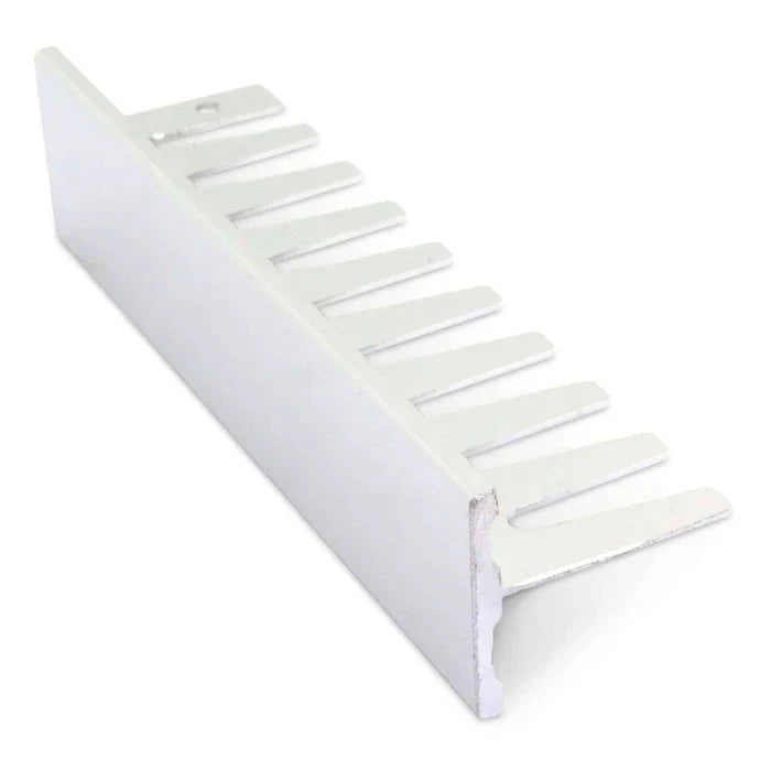 2600mm x 28mm x 10/12mm Reversible Stair Edge Profile Formable Aluminium Finish