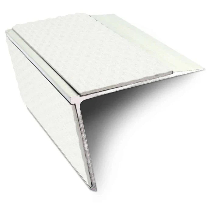 Tredsafe 75 x 58mm Aluminium Rakeback Stair Nosing with Dual Non-Slip ...