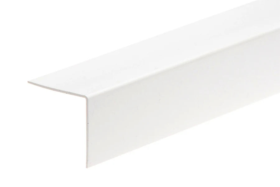 White PVC Corner Trim – 90° Plastic Angle Protector for Equal & Unequal Edges
