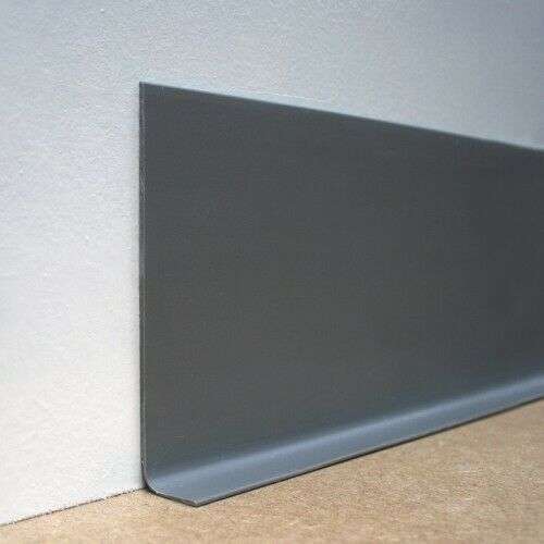 15m Flexible PVC Sit-On Skirting Board Angle 100 × 20mm for Floor-to-Wall Edge Finish