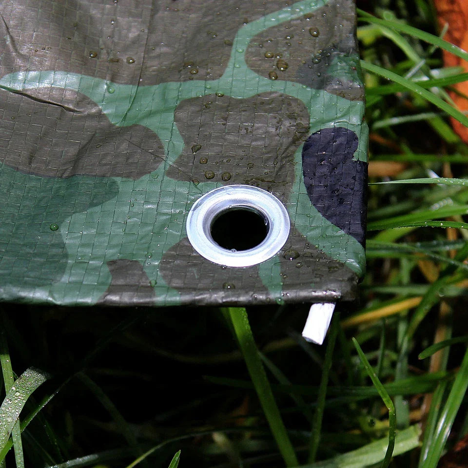 Lightweight Camouflage Tarpaulin 95GSM – Waterproof Outdoor Cover Sheet