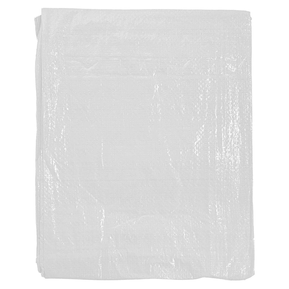 White Waterproof Tarpaulin 90GSM – Lightweight UV-Resistant Ground Sheet for Outdoor Use