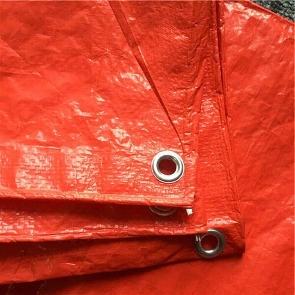 Orange Waterproof Tarpaulin 90GSM – Heavy Duty Outdoor Ground Sheet Cover