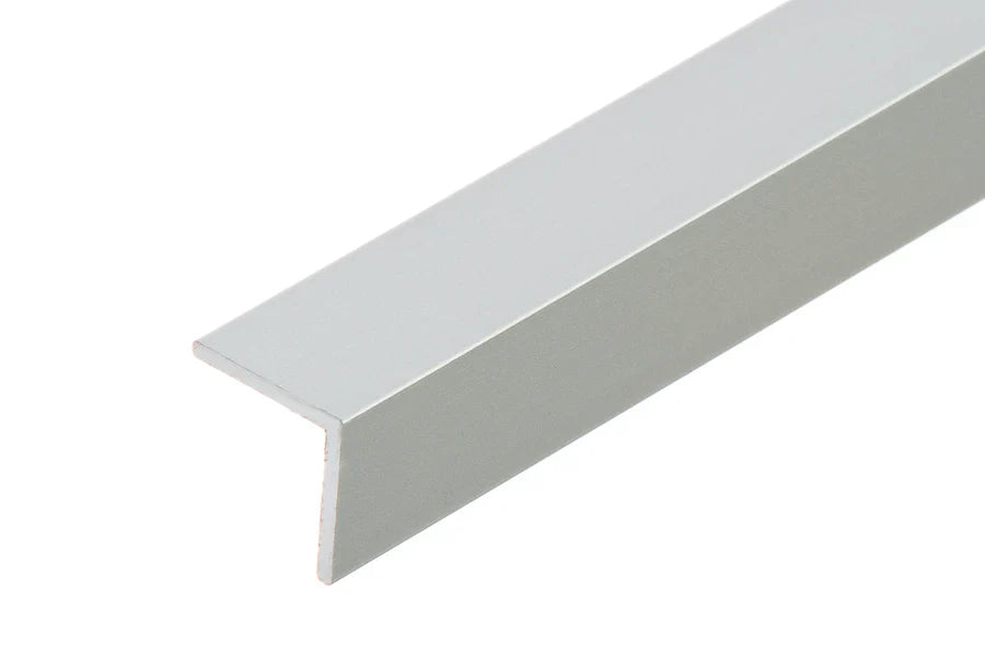 Aluminium Corner Profile – 1 Metre Equal Angle Trim in Silver or Gold Finish