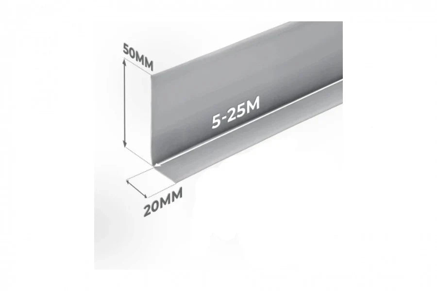 Soft PVC Self-Adhesive Skirting – 50 x 20mm Flexible Trim in 5m & 10m Lengths for Wall and Floor Edges