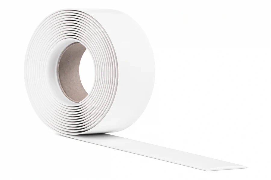 6m White PVC Flat Bar Trim – Plastic Architrave Strip for Doors, Windows & Edges