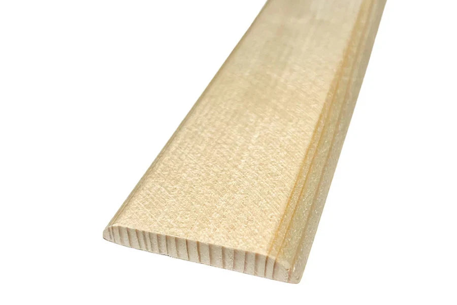 Natural Pine Flat Bar Moulding – 1m & 2.4m Smooth Trim Beading for Decorative Finishing and Edging